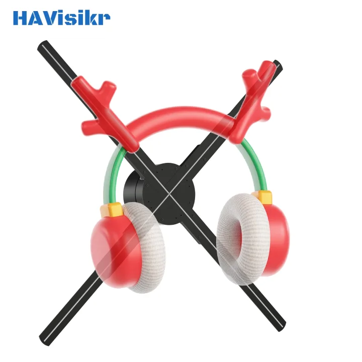Online retailer 3D hologram cool stereo naked-eye projection advertising player 62cm floating imaging display