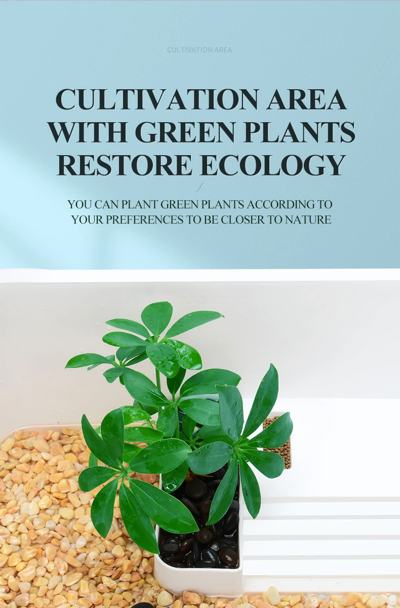 Yee Wholesale Big White Amphibious Reptiles Turtle Tank Cases 6