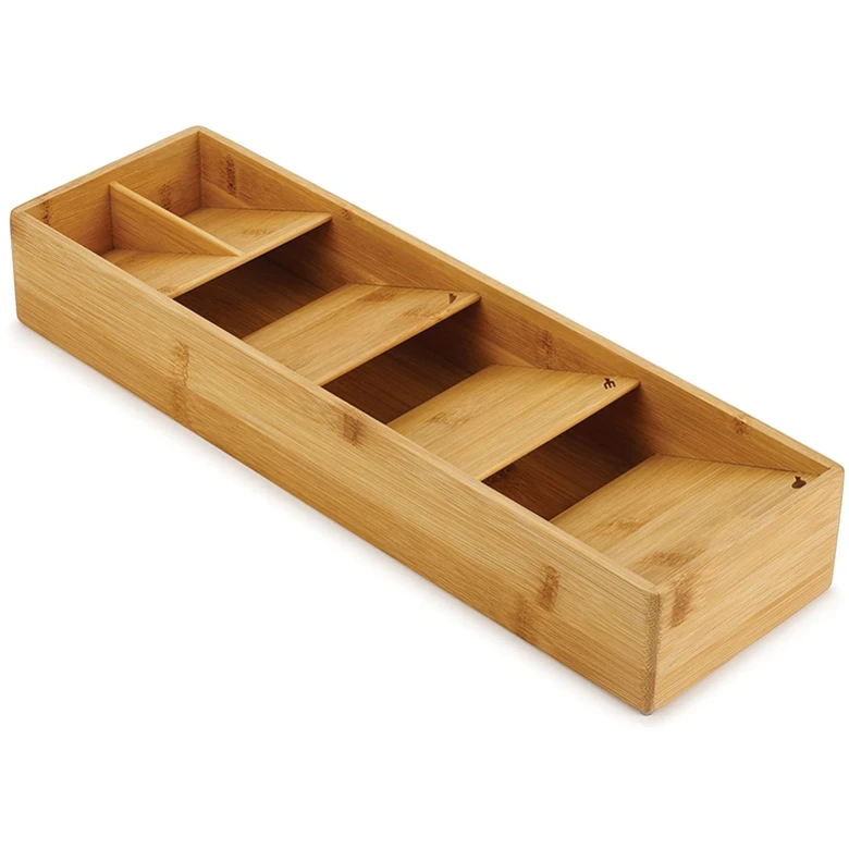 Bamboo Drawer Organizer Succinct Utensil  Holder  Cutlery Tray Organizer and Cutlery Organizer Kitchen