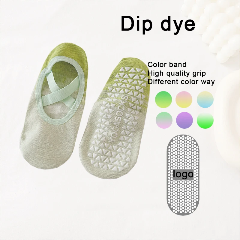Odm yoga Pilates socks grip gel bottom stylish tie dye street Pilates grips socks