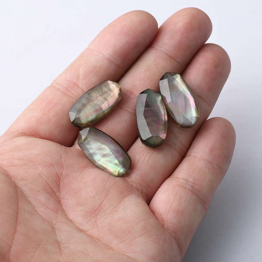 Black mother of pearl triton shell mother of pearl faceted salt water pearl for jewelry