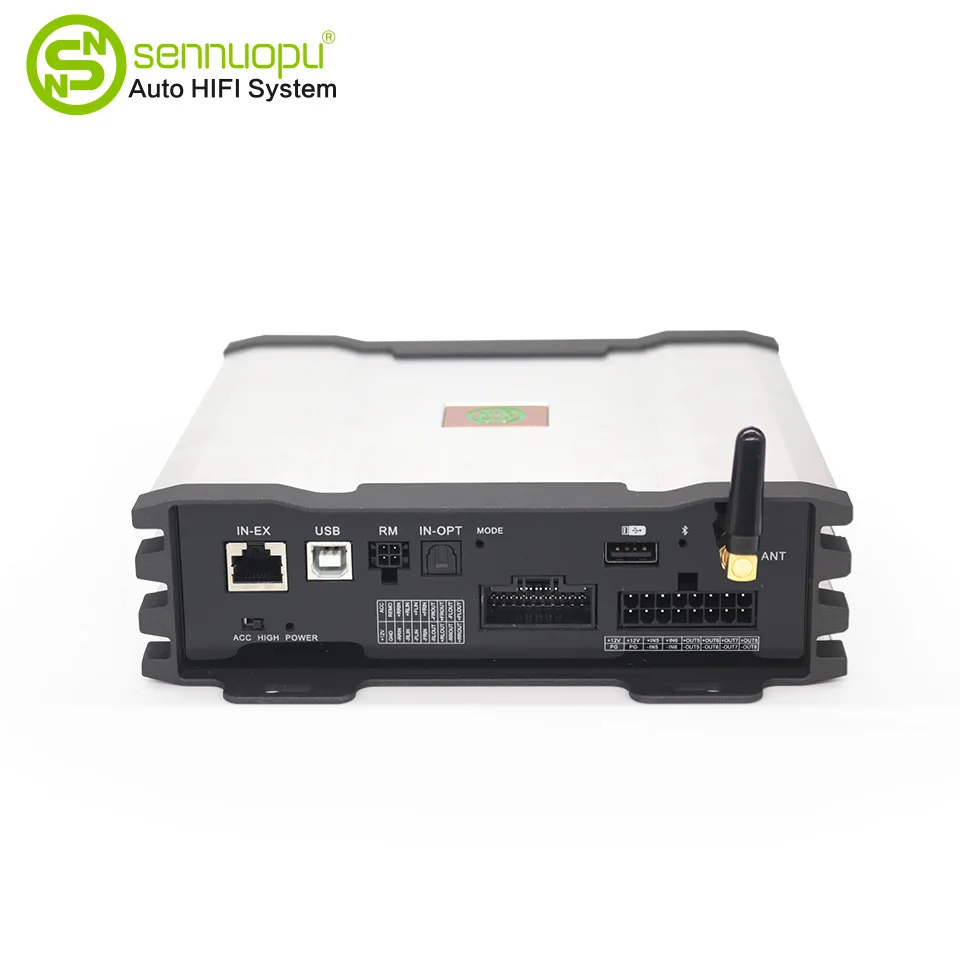 Sennuopu X812B 12-Channel Car Audio DSP 8-Channel 50 Watts RMS Power AMP HD Bluetooth Universal Audio Sounds Card Equalizers