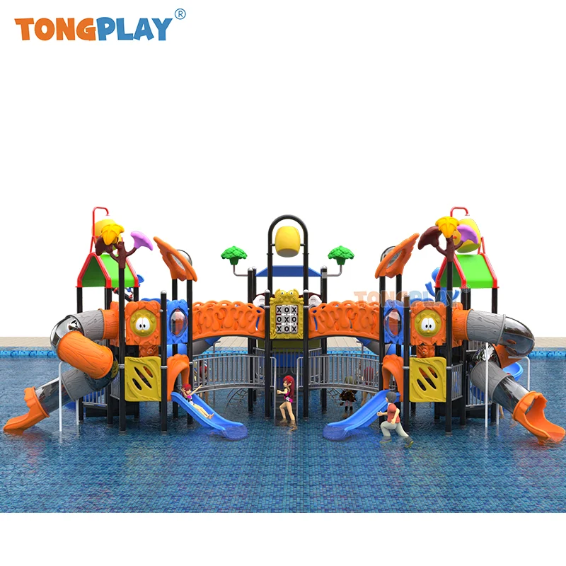 Water Park Games Amusement Park Equipment Water Playground Pools Combination Water Slide For Swimming Pool Fiberglass Slide