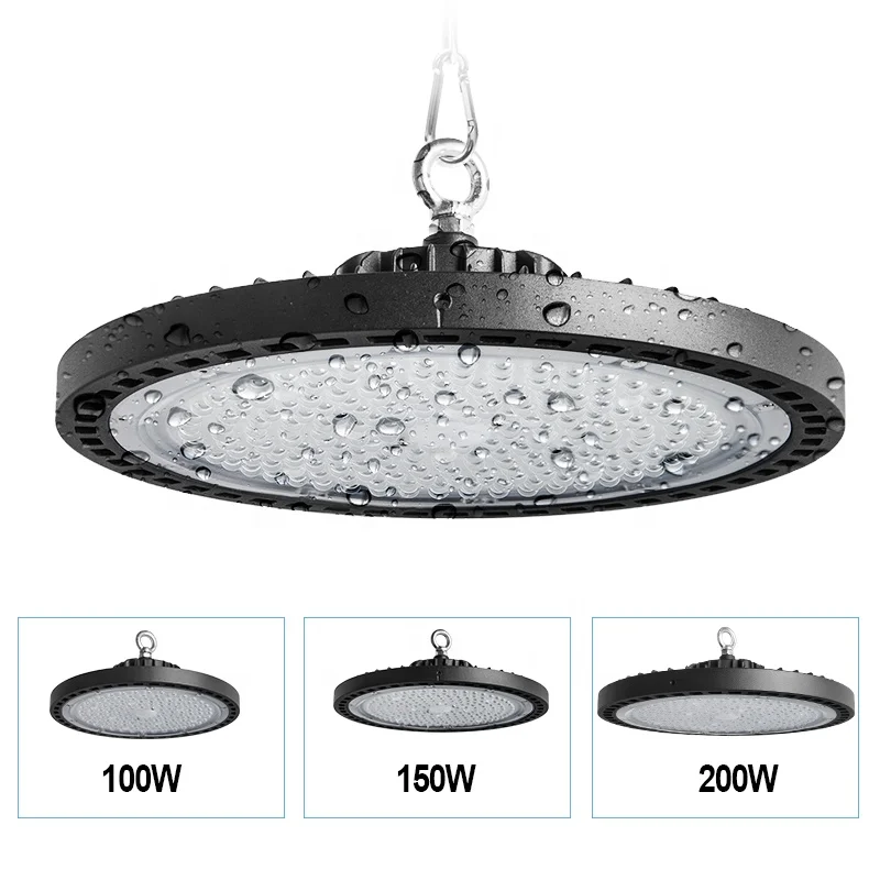 Drop Shipping 100W 150W 200W Led UFO High Bay light, BulkHead Industrial LED Highbay Light