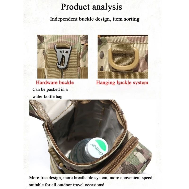 Travel Tool Kettle Set Outdoor Tactical  Molle System Water Bags Bottle Holder EDC Multifunctional Bottle Pouch