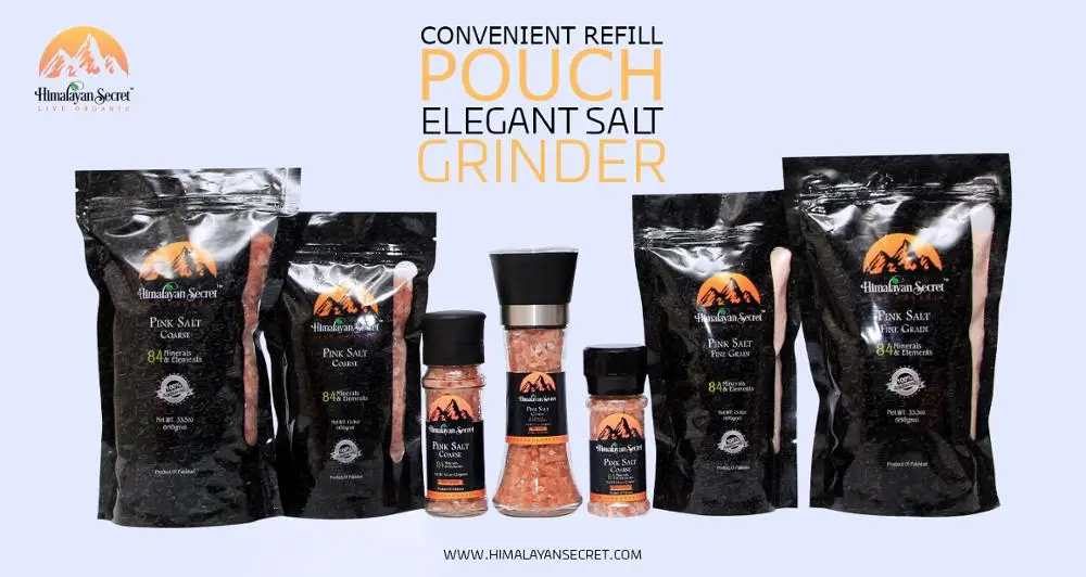 
Himalayan Dark Pink Salt fine grain (0.20~0.50 Mesh) ) Printed Standy Pouch 450 gm 