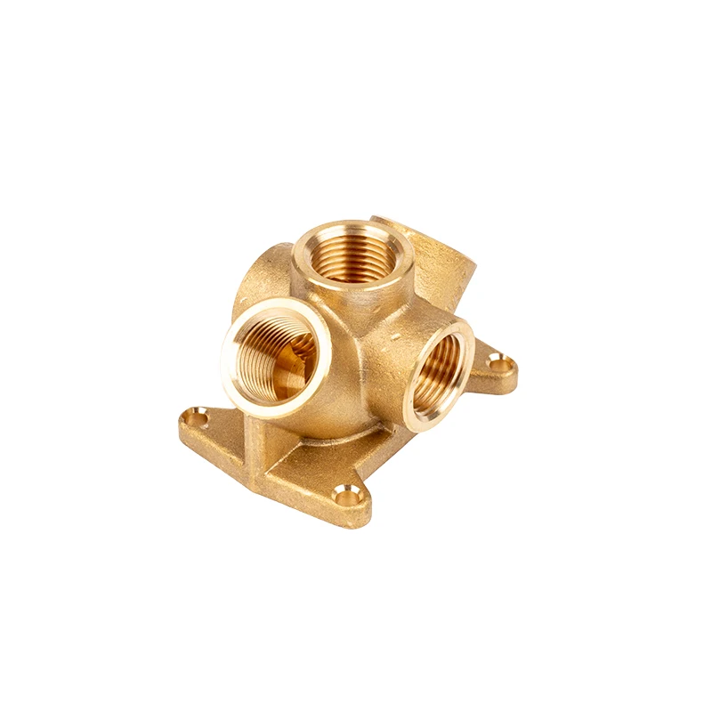 Multi-channel Water Pipe Connector Pneumatic 5 Way Flare Fittings Malleable Copper Cast Hot Dipped Brass Tube Fitting