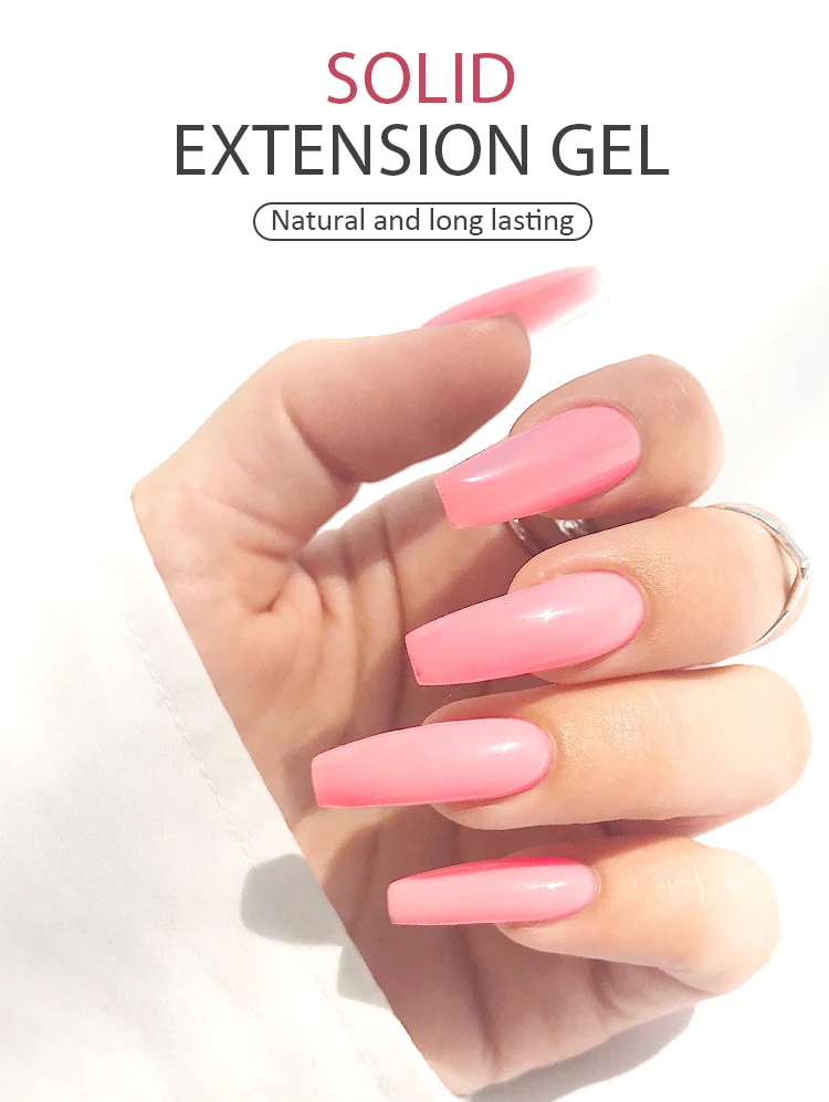 High strong  long lasting Private labels soak off camouflage builder nail extension uv gel
