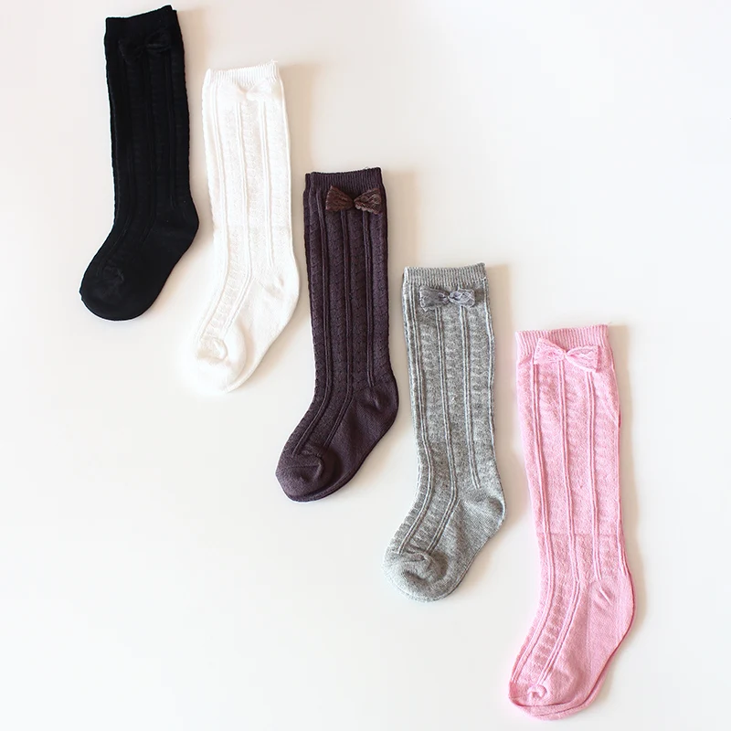 
 Милые осенне-зимние носки принцессы однотонные детские длинные носки для маленьких девочек гольфы для детей  