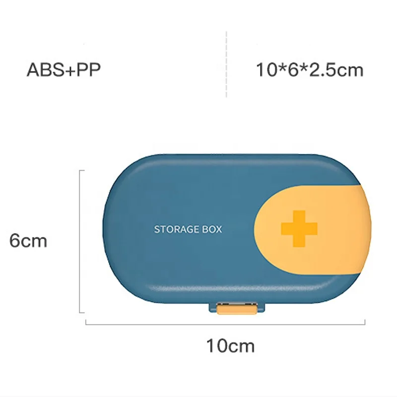 Creative Plastic Portable Mini Tablet Medicine Crusher with Blade Drug Dispensing Grinder Storage Case Pill Cutter Box