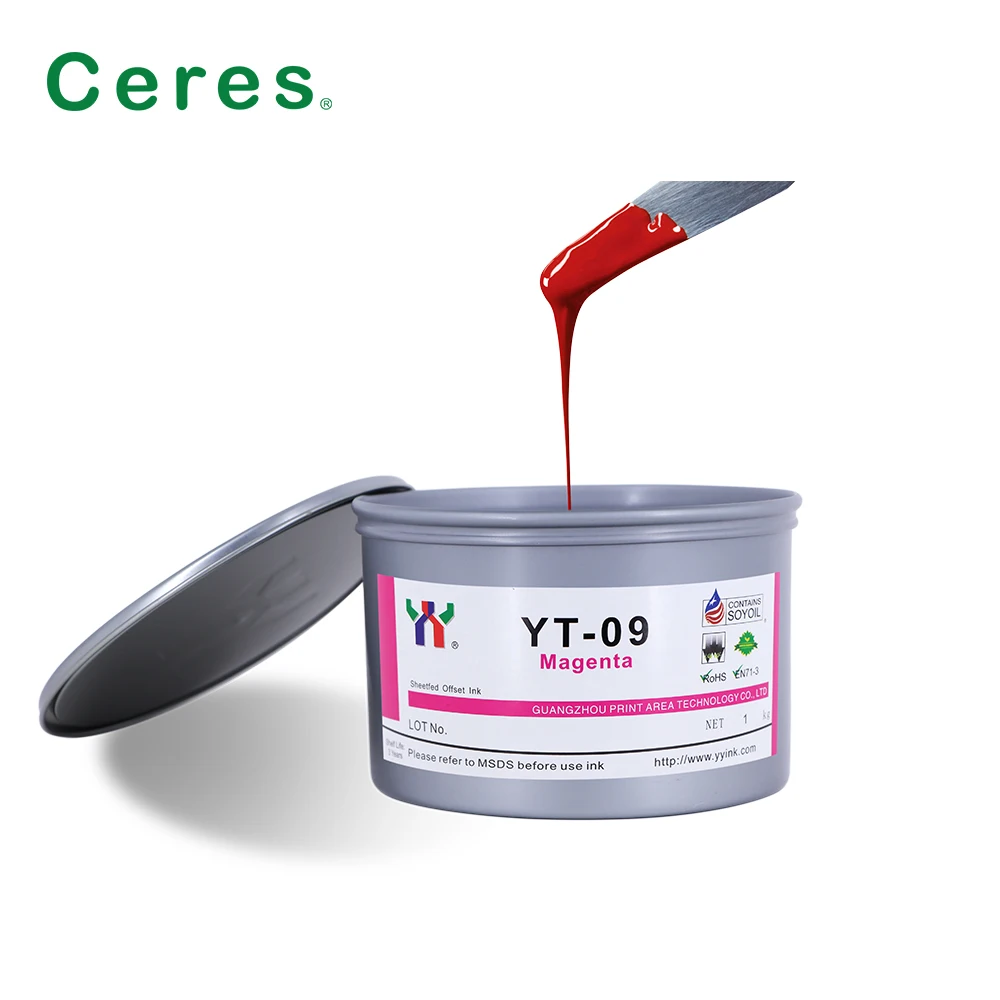 High Gloss YT-09  Offset Printing Soy CMYK Ink For Paper