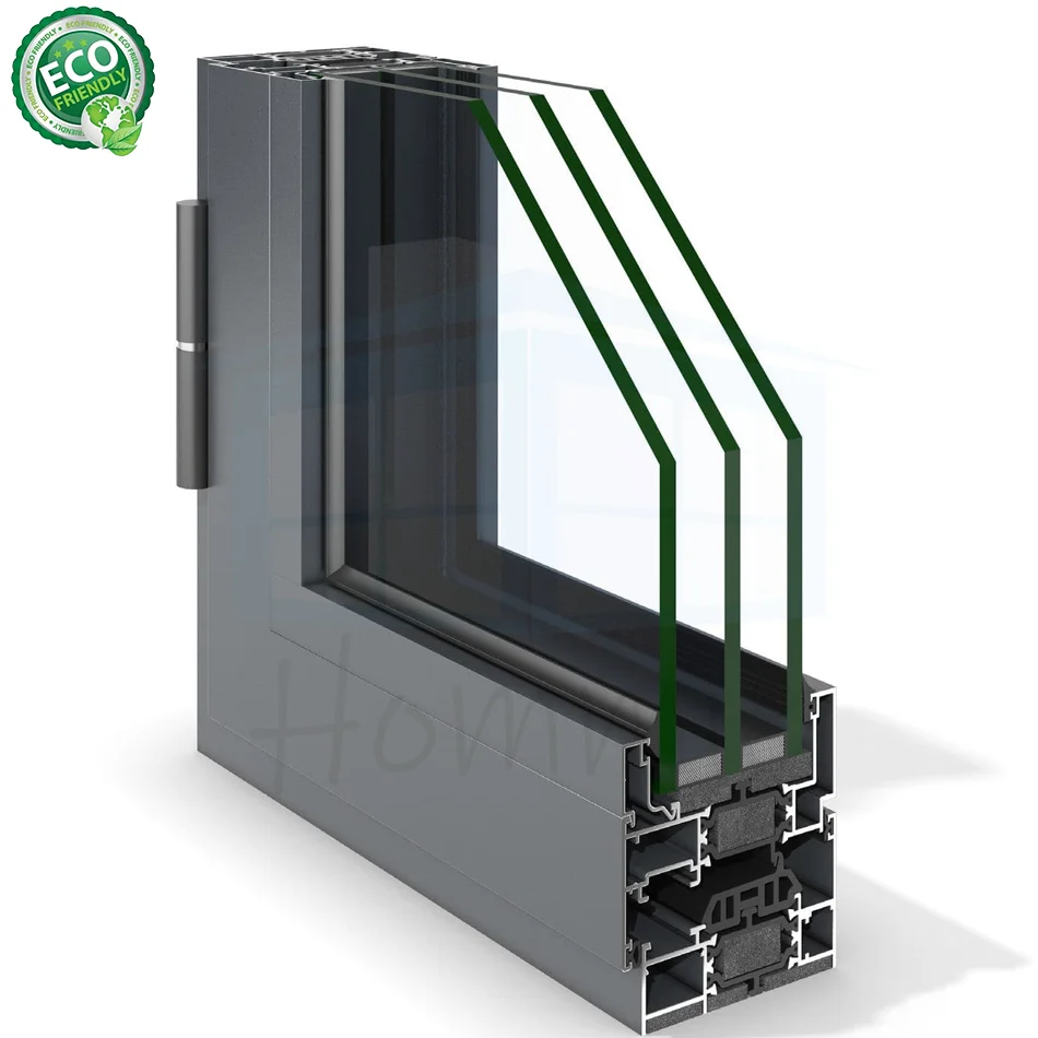 Canada Standard 0.2 U Value Factor Thermal Break Aluminium Windows And Doors For House