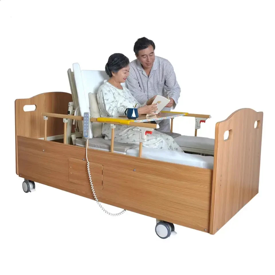 Tecforcare Electric Nursing bed medical home care bed for the elderly wood electric hospital bed with turning