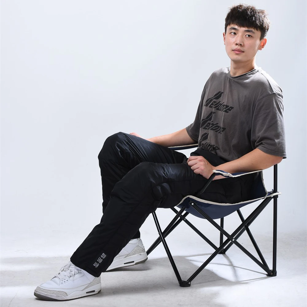 Good Price Black Polyester Nylon Thicken Outer Wear Holiday Gift Winter Warm Down Pants Winter Warm Down  Pants