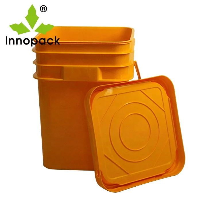 Factory wholesale 15L 20L Plastic paint Bucket with Handle and Lid plastic pail