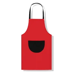 Waterproof apron set kitchen supermarket promotional uniform peach waterproof apron