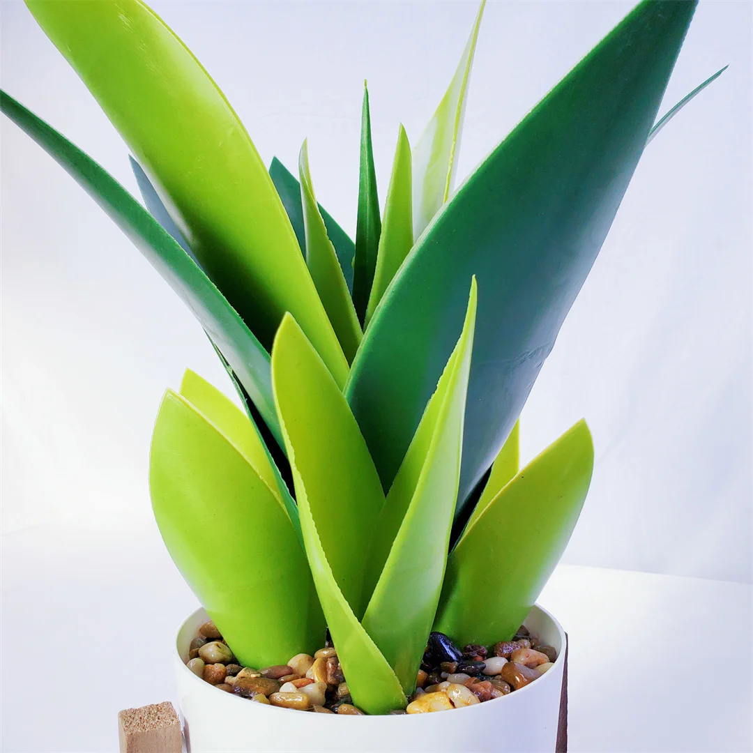 Artificial  Large Realistic Green Succulents Plants with Plastic Pots for Home and Office Decoration Including Aloe Echeveria
