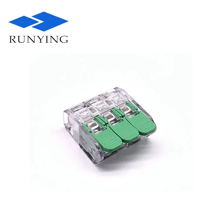 222 Push-In Wire 3 poles Splicing Wire Connector CE ENEC Electric Terminal Block Quick Splice cable Connector