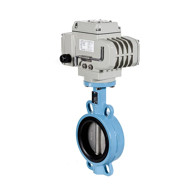 Wafer Type Motorized Butterfly Valve Modulating 4-20mA Cast Iron Body Stainless Steel 304 Disc
