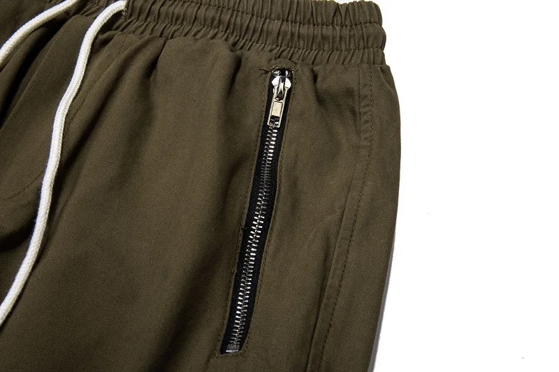 
Jogger Men Long High Street Classic Functional Side Patch Pockets Green Cargo Pants Mens 