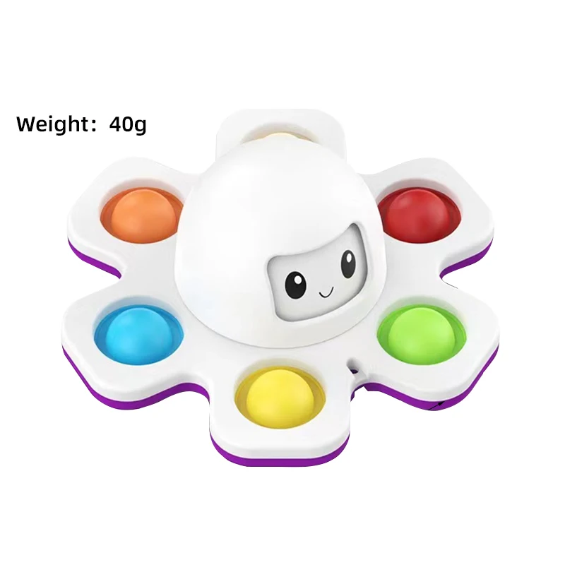 Новая силиконовая игрушка для декомпрессии, поп-пузырь, осьминог может вращать мягкую игрушку, осьминог