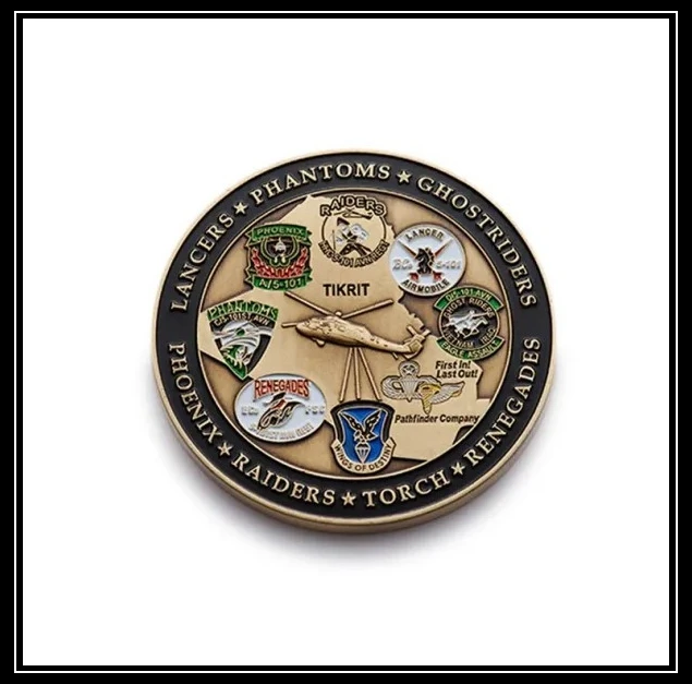 Wholesale 3D Design Souvenir Coin Round Shape Gold Zinc Alloy Challenge Coins