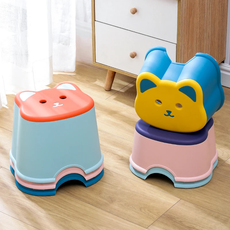 High Quality Portable Kids Plastic Stools Cartoon Mini Chair