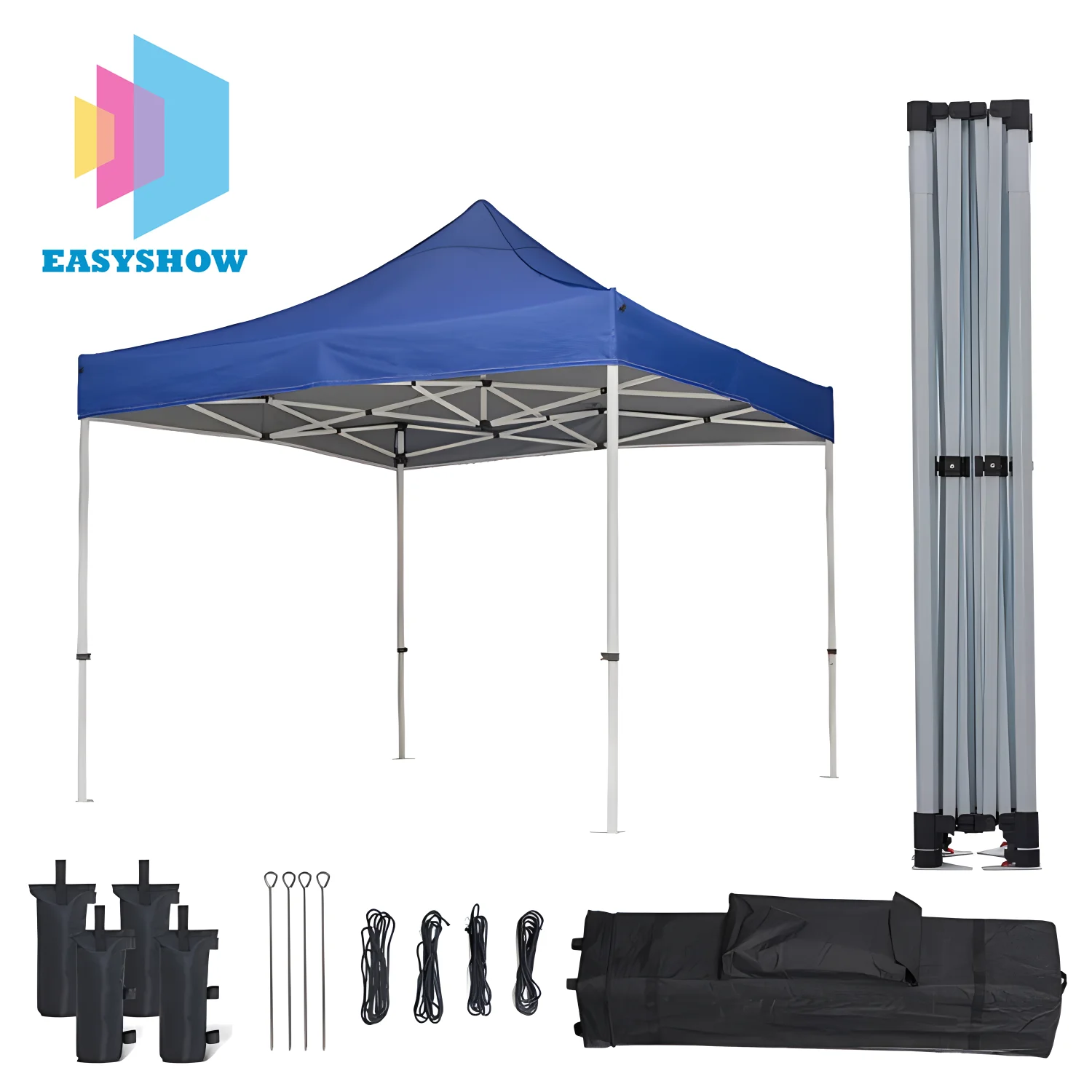 Wholesale 10ft Outdoor Advertising Tent Waterproof Four-Legged Folding Canopy with Print Ground Stall Umbrella Stall Canopy