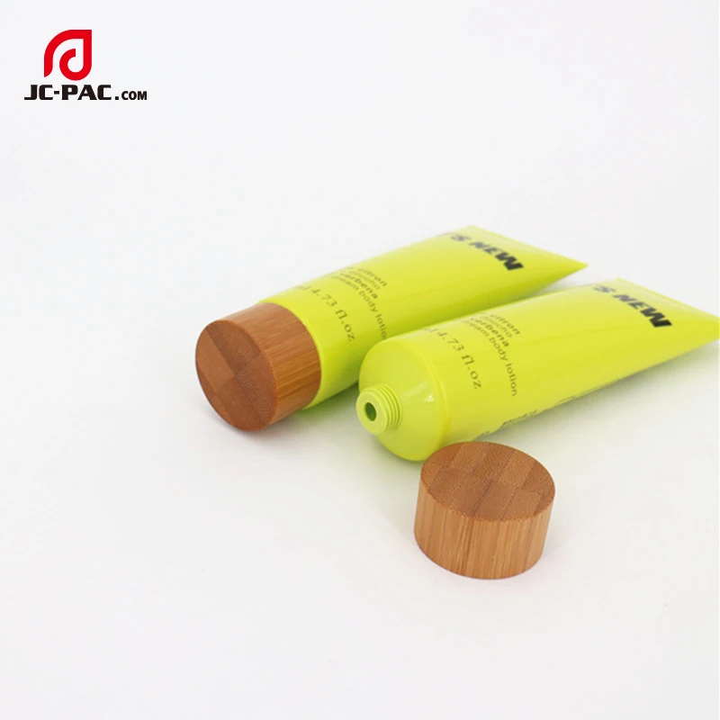 
Bamboo Cap For Plastic Soft Tube Packaging 150g Wooden Lid For 150ml Plastic Tube 