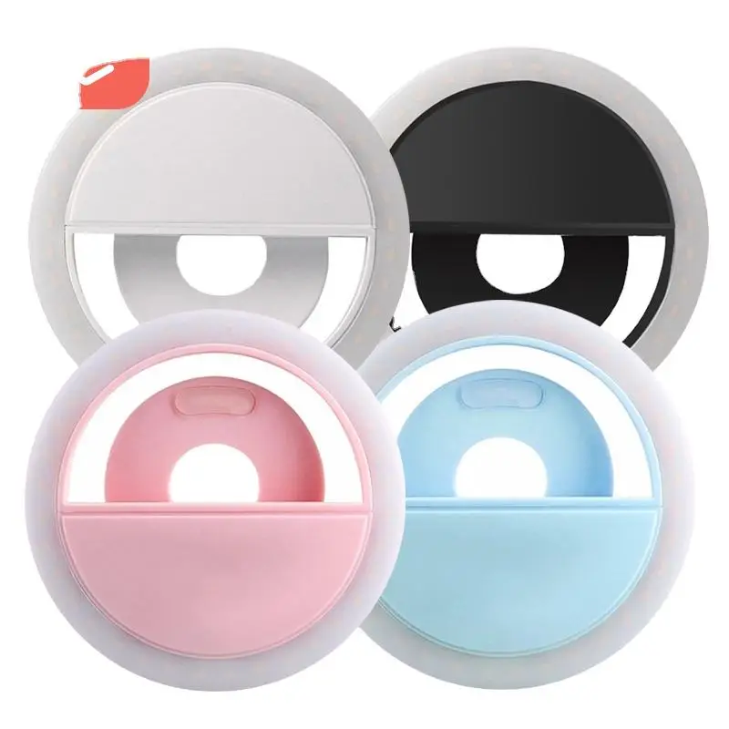 Hot sale Portable Rechargeable USB LED Selfie Ring Light 36 LED Universal fill light Ring Mounted for smartphone