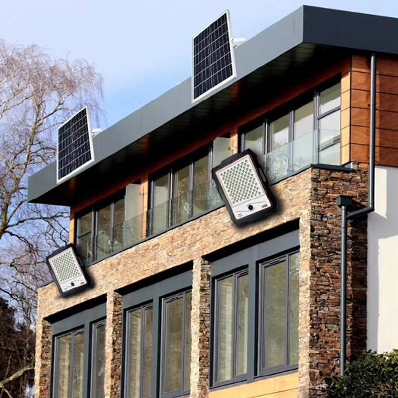 100W 200W 300W 400W solar powered flood camera light tuya app mobile control solar flood light with camera