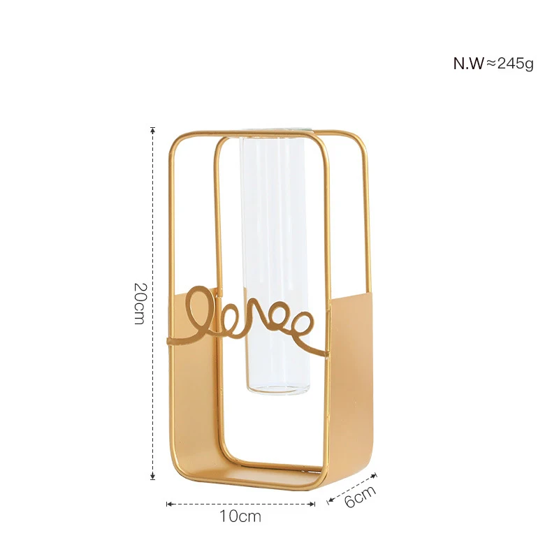 
Hot Sale Geometric Wedding Decorative metal wire candle holders plant stand 