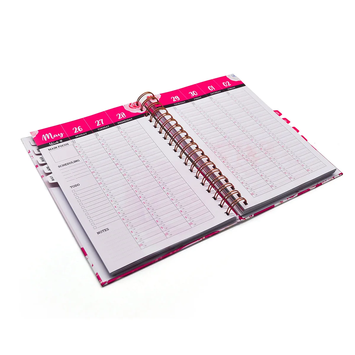 Customized logo Spiral Binding notbooks Size Hardcover budget planner Organizer journal printing
