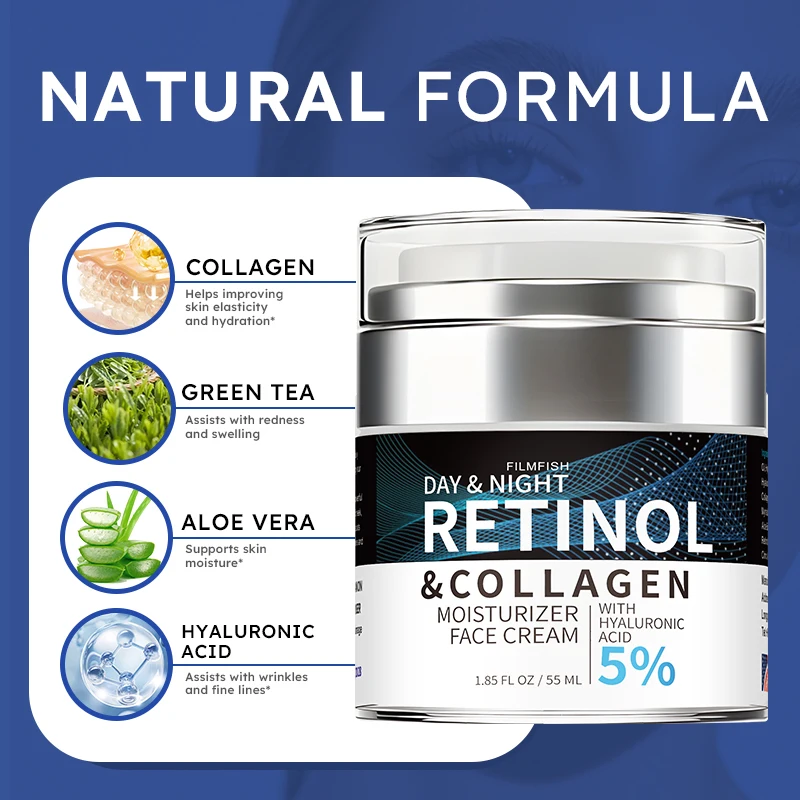 Private Brand Night Cream Anti Aging Tightening Collagen Repair Retinol Face with Support Customization