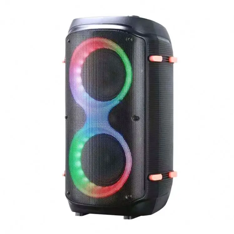 Factory Price Coloful lighting double 6.5inch portable private battery speakers with BT/portable sound system