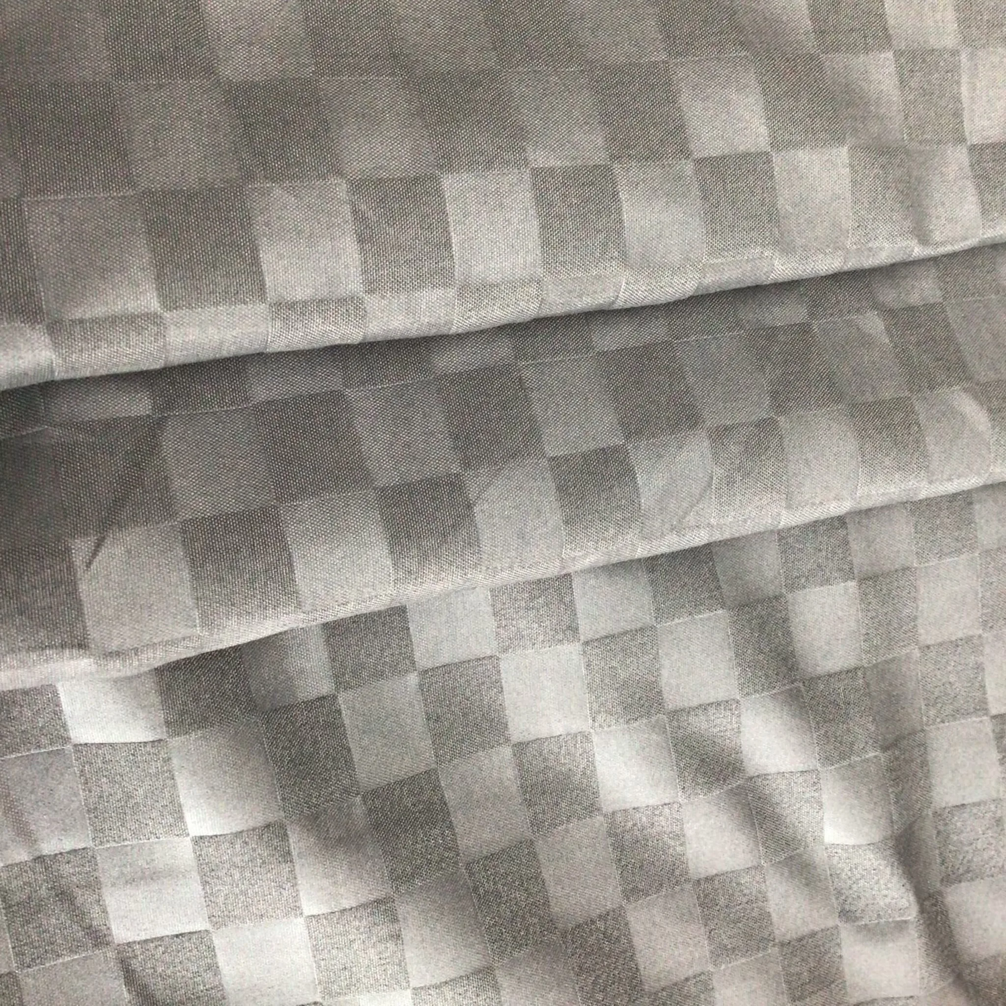 Home textiles microfiber bedsheet fabric 100% polyester plaid embossed fabric for bedding set and pillow case