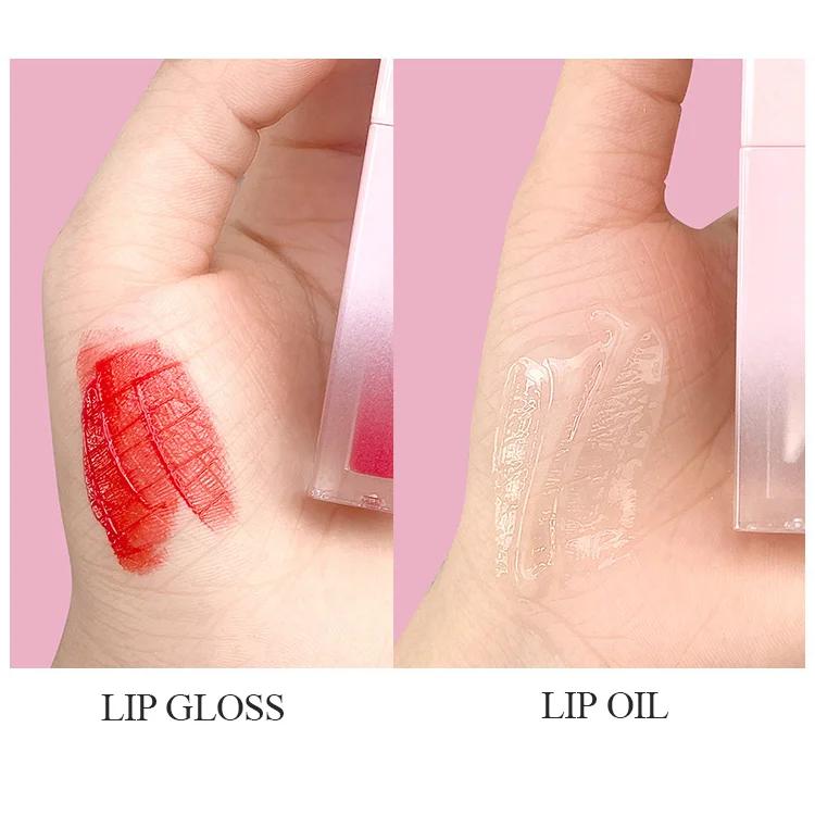 Hydrating Moisturizing Lip Glow Oil Glossy Transparent Plumping Lip Gloss Tinted Lip Oil for Care