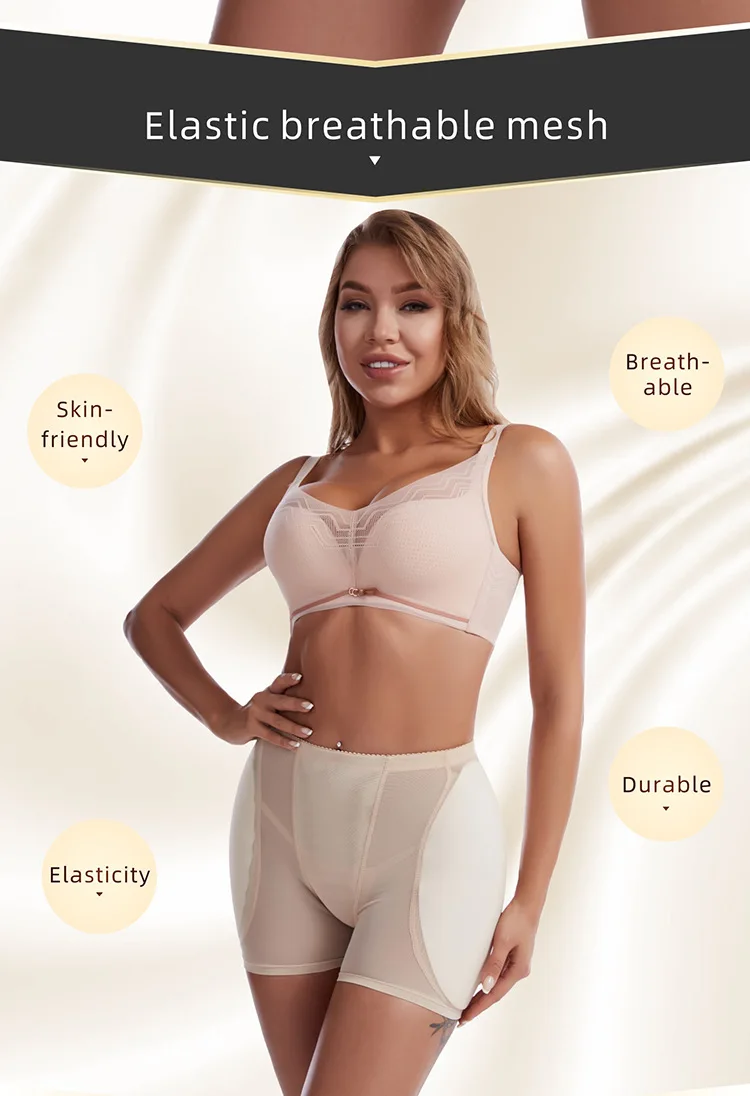 Custom Women Silicone Padded Butt Foam Panties Butt Lifter Shorts Padded Hips And Buttock Panties Hip Enhancing Panties