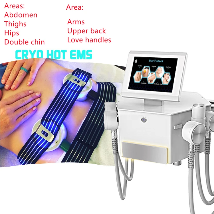 2022 Newest  Cryo Double chin handle LED beauty device cryo facial weight loss body wrinkle slimming machine