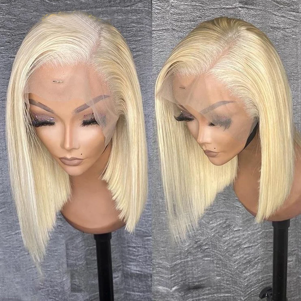 Wholesale Peruvian Bob Lace Front Human Hair Wig,Transparent Glueless Virgin Curly Bob Wigs,Cheap 4*4 Lace Closure Short Bob Wig