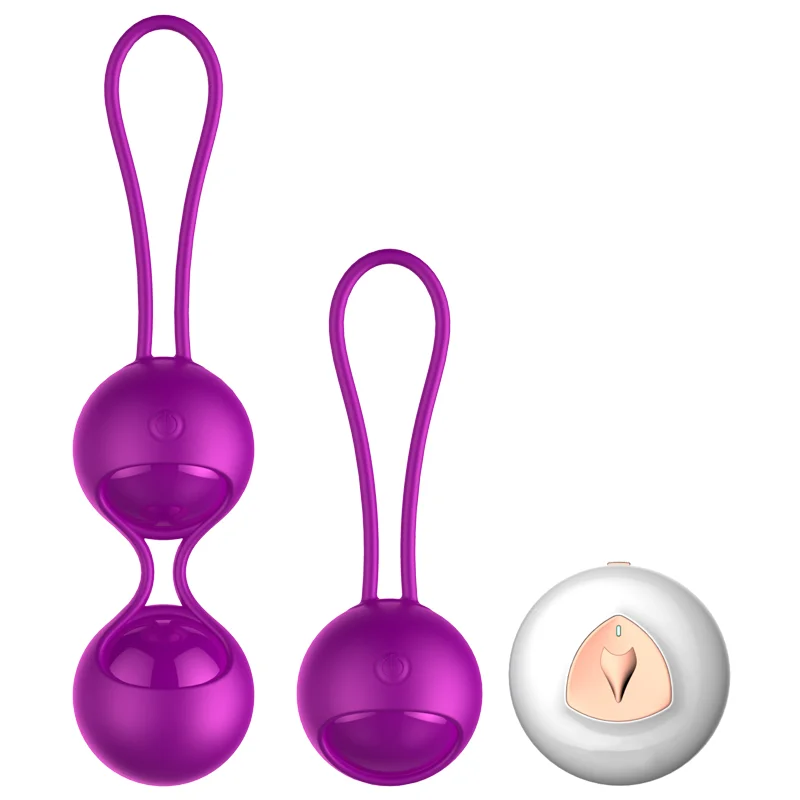 Pelvic Floor Exerciser Kegel Balls Vaginal Tightening Silicone Sex Purple Waterproof Toy White Set Dbs Steel Medical Rohs Color