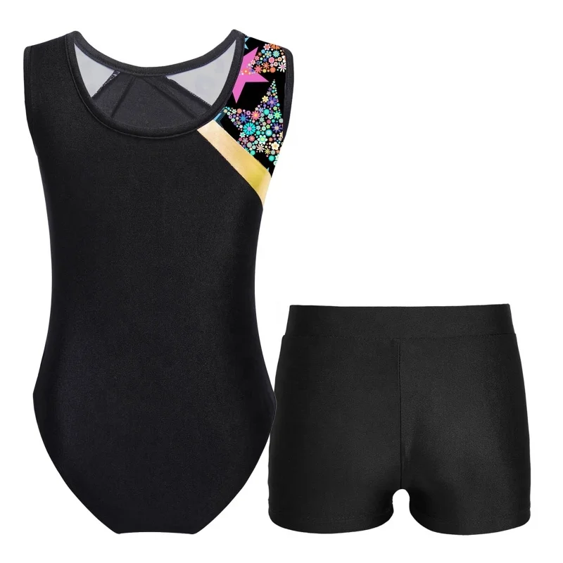 4-14 Cheap Dancewear Kids Sleeveless Dance Costume Leotard Child Girls Stage Performance Wear Gymnastics Clothing