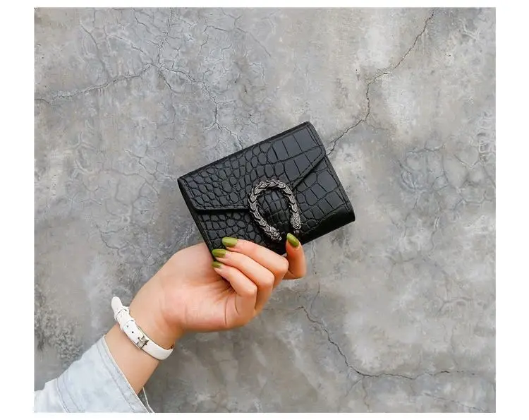 Женский клатч 2021 кошелек кожаный женский Маленький милый из искусственной кожи тройного сложения держатель для карт короткий женщин