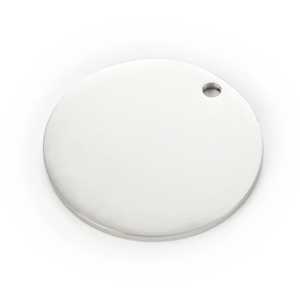 Stainless Steel Mirror Polished 6-30mm Disc Round Tags Pendants for Making Necklace Jewelry