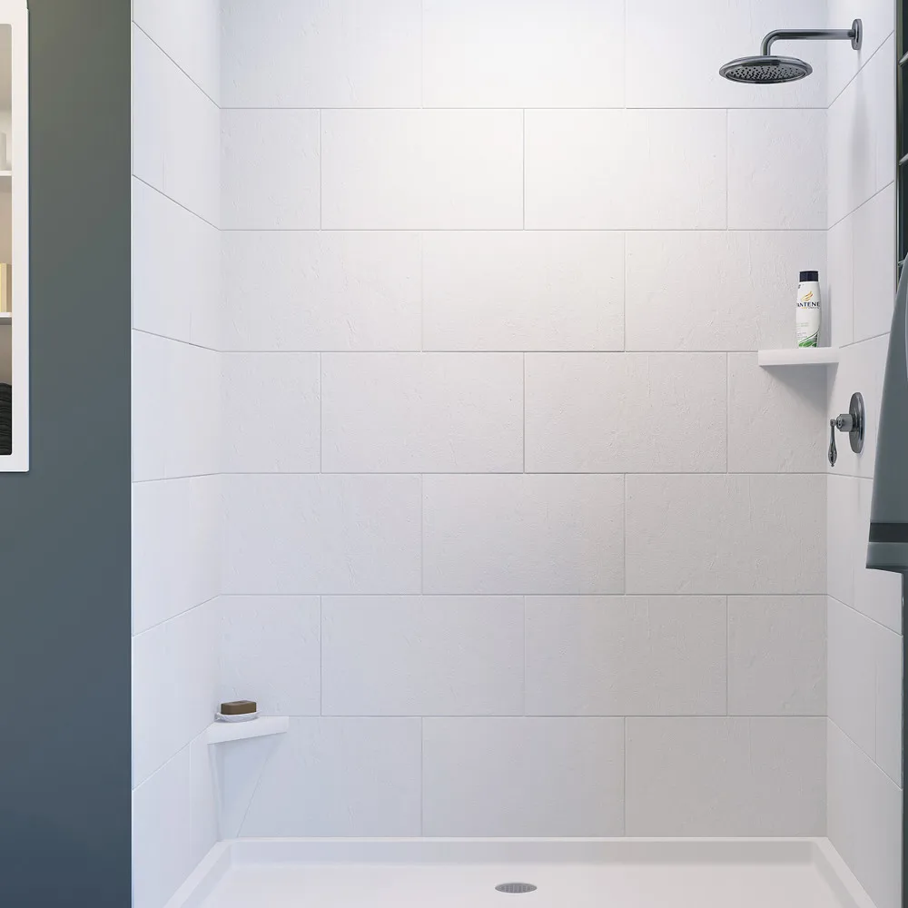 New Design Long Lasting classic series Tub Surround matte White Shower Wall