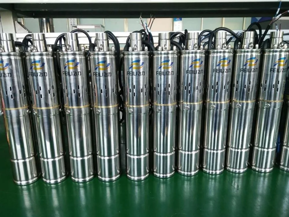 50 meters of solar water pump of deep well  dc24v 140watt solar submersible pump 3 inch screw bldc motor solar power pump