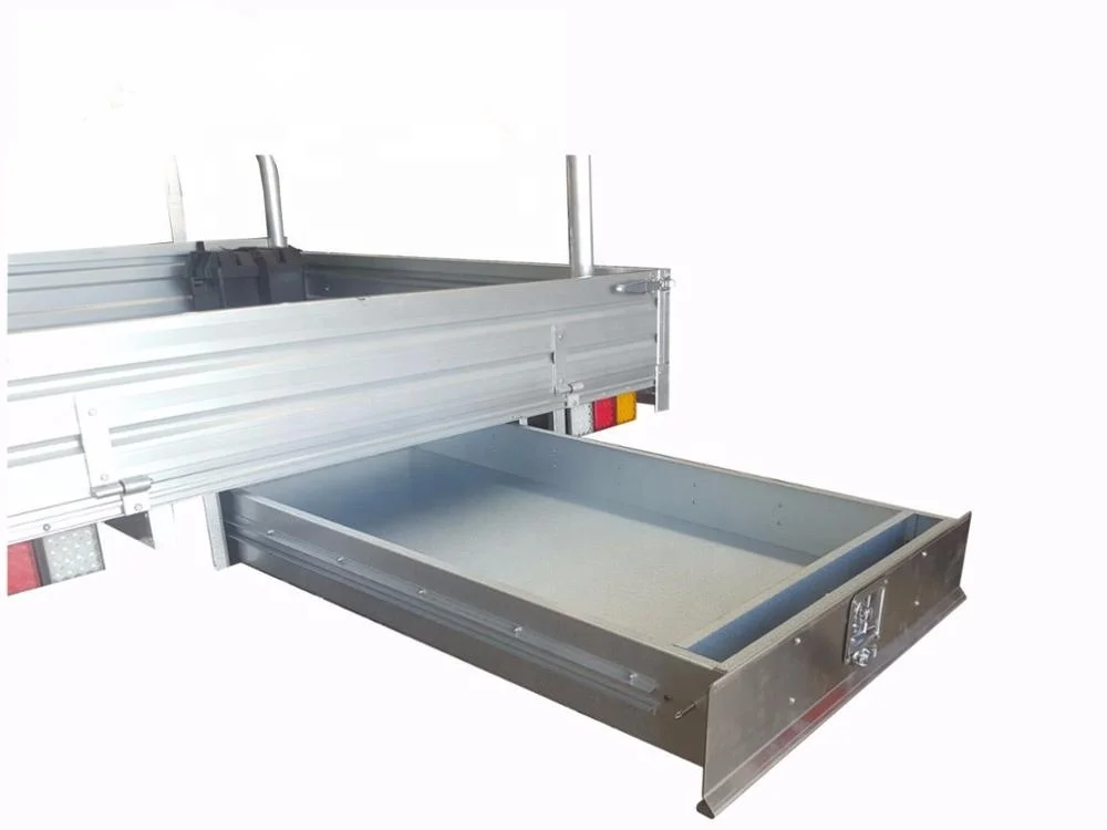 UTE Custom Size 1500mm Dual Cab Tool Box with Roller Drawer Waterproof under Tray Drawer Aluminium Steel/Iron Material Storage