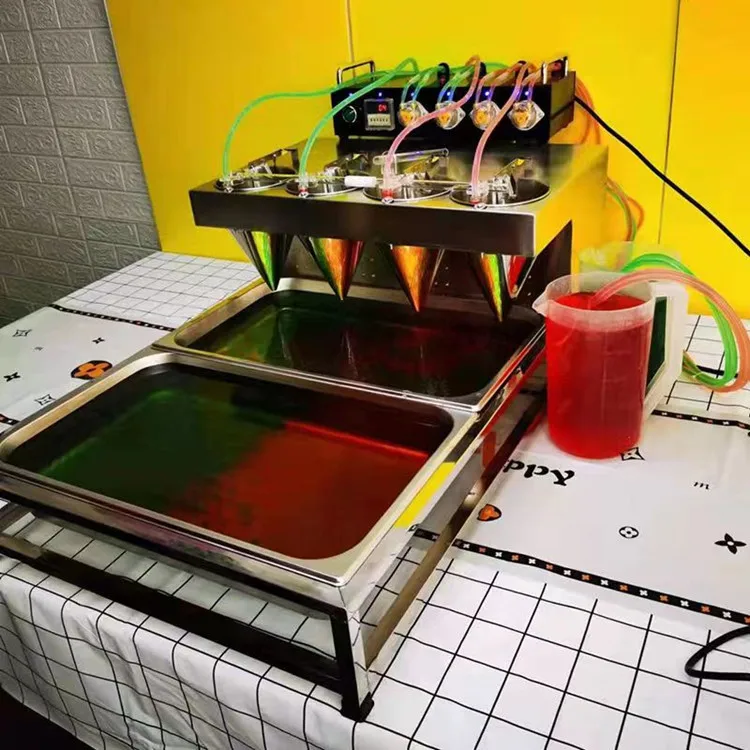 Automatic 4 Heads Boba Making Machine Agar Konjac Boba Machine Crystal Konjac Pearl Jelly Beans Making Machine
