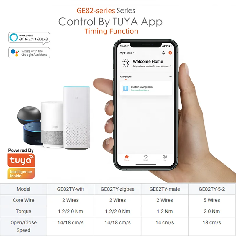 Bestselling Nordic style home multifunctional silent intelligent curtain motor