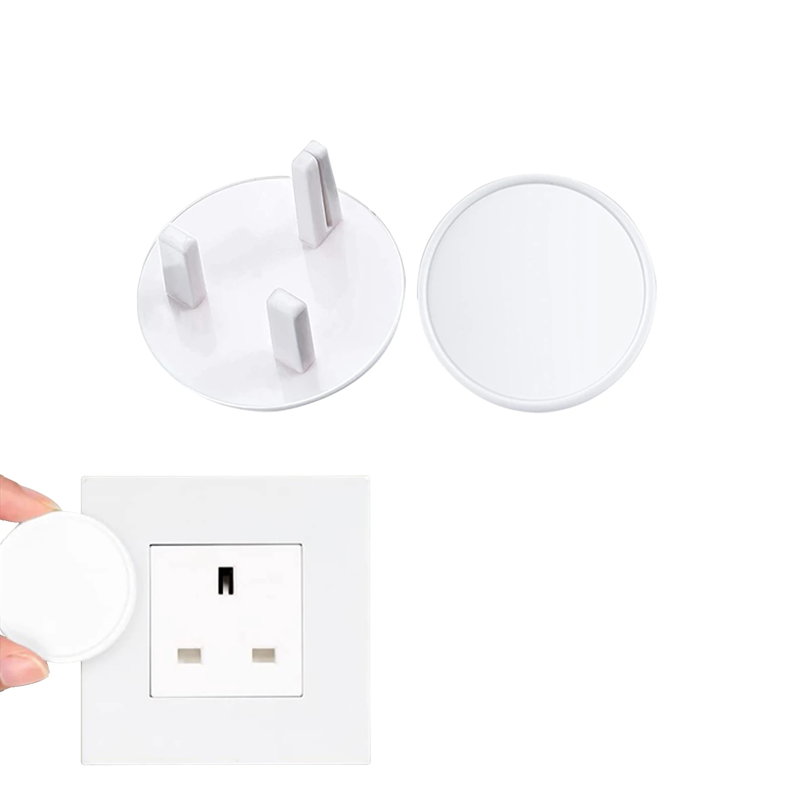 UK Standard Baby-Safe Plastic Outlet Covers Electrical Socket Protectors with Shock Prevention for Children for Baby Safety